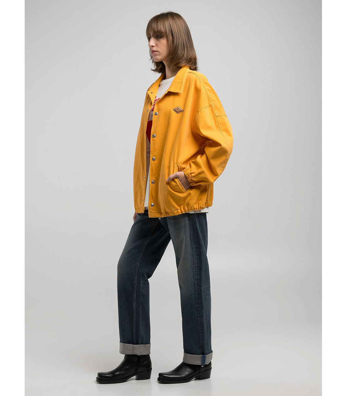 リサイクルブルデニムコーチジャケット 詳細画像 マンダリンイエロー 4